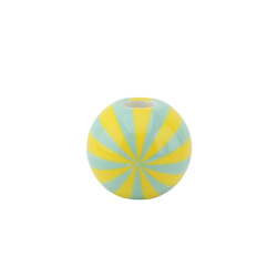 House Vitamin Candle holder swirl dolomite yellow/mint 7x7x7cm