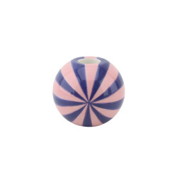 House Vitamin Candle holder swirl dolomite pink/violet 7x7x7cm
