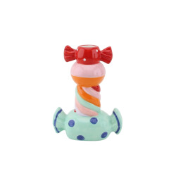 House Vitamin Candle holder stapled toffee candy dolomite mint multi colour 13x7x20cm