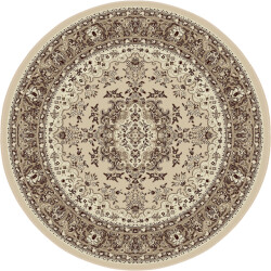Muratap Nain klassiek medaillon rond laagpolig oosters vloerkleed vintage tapijt -