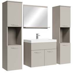 Badplaats Badkamermeubel set montreal xl 60 x 35 cm beige badmeubel met