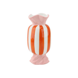 House Vitamin Vase flower vase toffee candy dolomite orange/pink 9,5x9,5x21cm