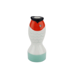 House Vitamin Candle holder fish mint/white/orange 7x7x16,5cm