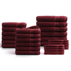 DoubleDry Hotel handdoeken 30-delig set 100% katoen 500 g/m2 zacht &