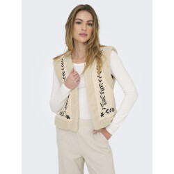 Only Onlfrida flower emb. waistcoat cs o