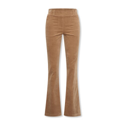 Helena Hart 7559 broek flair velvet camel