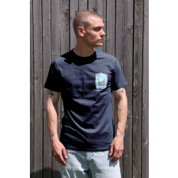 Kultivate Capri 319 dark navy t-shirt fancy met backprint  kultiv
