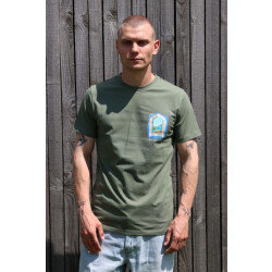 Kultivate Ts capri 2501020211 352 army t-shirt fancy met backprint kultiv