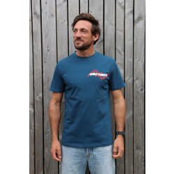 Kultivate Ts embro leaf 2501030204 767 majolica blue t-shirt fancy kultiv