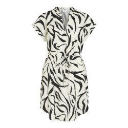 Vila Viclo ss short dress ecru dessin