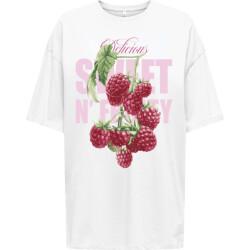 Only Onlrosie s/s oversize tee cs jrs bright white/swee