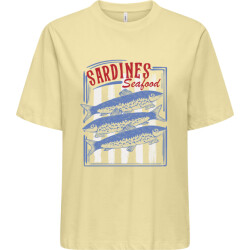 Only Onltrudy s/s boxy tee cs jrs pastel yellow/sardin