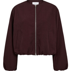 Co'Couture Lunacc balloon zip jacket winered