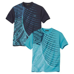 Atlas For Men T-shirt met grafische print voor heren (pak van 2)