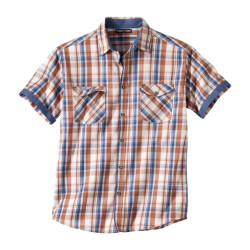 Atlas For Men Heren geruit poplin overhemd