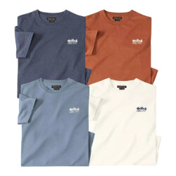 Atlas For Men Heren forest expedition t-shirt (pak van 4)