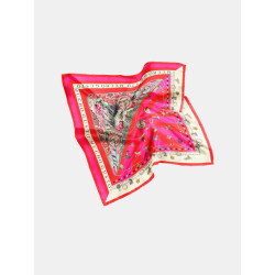 Mucho Gusto ® zijden sjaal new york rood & fuchsia luxe