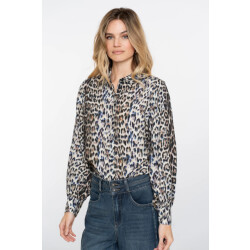 Geisha 53614-20 735 blouse animal camel/blue/black