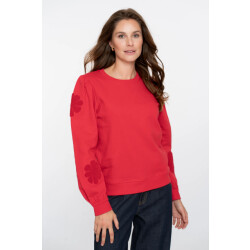 Geisha 52582-21 450 sweater big flowers red