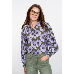 Geisha 53609-20 380 blouse print flowers purple/green