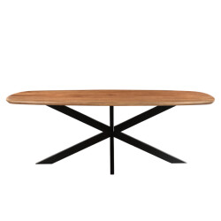 Livingfurn eetkamertafel jesper danish oval 210cm mangohout