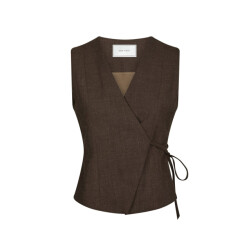 Neo Noir samara melange waistcoat 165293 205 brown melange