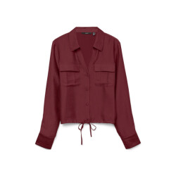 Vero Moda vmtoma ls tie shirt wvn 10329452 syrah