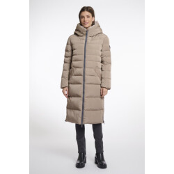 Rino & Pelle long padded hooded coat with faux fur keilafur.7002511 10920 toffee stone