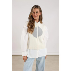 Nukus Nkf07000 17 intarsia spencer off white
