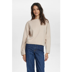 Nümph Numph 703863 nucarma crop pullover 5697 taupe gray