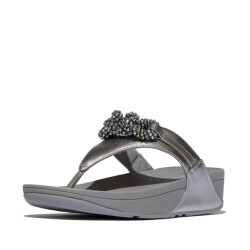 FitFlop Lulu beaded-chain leather toe-post sandals