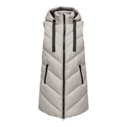 Jacqueline de Yong Jdyskylar padded hood waistcoat otw beige