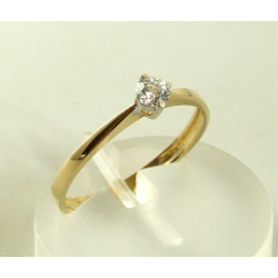 Atelier Christian 14 karaat gouden ring met zirkonia