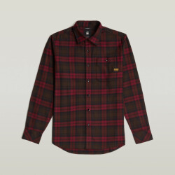 G-Star D23553 d748 bristum h521 port red toby heren check shirt  g-s