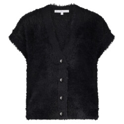 Red Button Sleeveless fuzzy zw