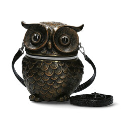 Laura Vita Sac chouette bronze
