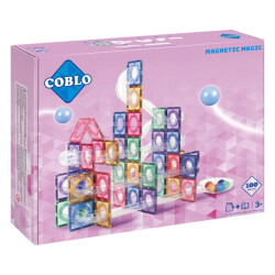 Coblo Magnetische knikkerbaan pastel 100 delig