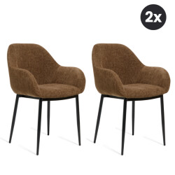 Multifurn 2x eetkamerstoel zara choco