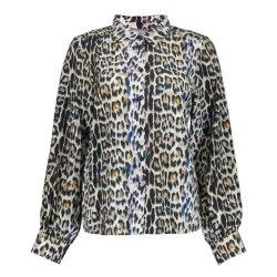 Geisha blouse animal 53614-20 735 /blue/black
