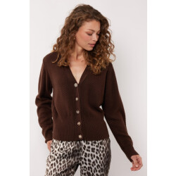 G-Maxx Dolores knitting cardigan##5; 514 dark chocola -