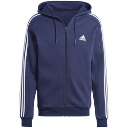 Adidas Heren essentials gestreepte fleece full zip hoodie