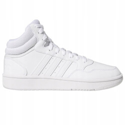 Adidas Dames hoops 3.0 ecologisch leren mid cut trainers