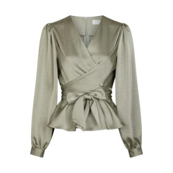 Neo Noir rista heavy sateen blouse 164803 627 smoke green