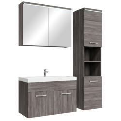 Badplaats Badkamermeubel set paso 80 x 40 cm grijs badmeubel met