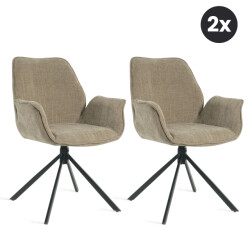 Multifurn 2x eetkamerstoel lenny stof