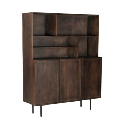 Livingfurn kabinetkast elan 135cm mangohout / gecoat staal
