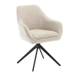 Livingfurn eetkamerstoel thomas toffee - stof set van 2