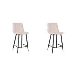 Label51 barkruk jelt naturel boucle 42x46x92 cm set van 2