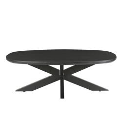 Livingfurn salontafel jesper black 120 mangohout / gecoat staal