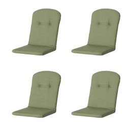 Madison kuipstoelkussen hoge rug basic green ca. 96x45 cm set van 4